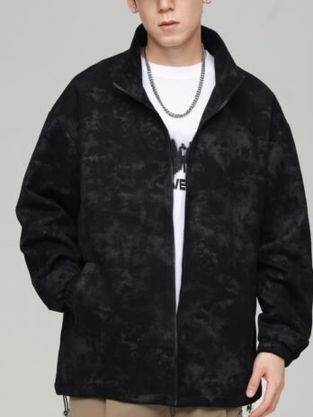 Hong Kong Style Trendy Jacquard Techniques Jacket Men