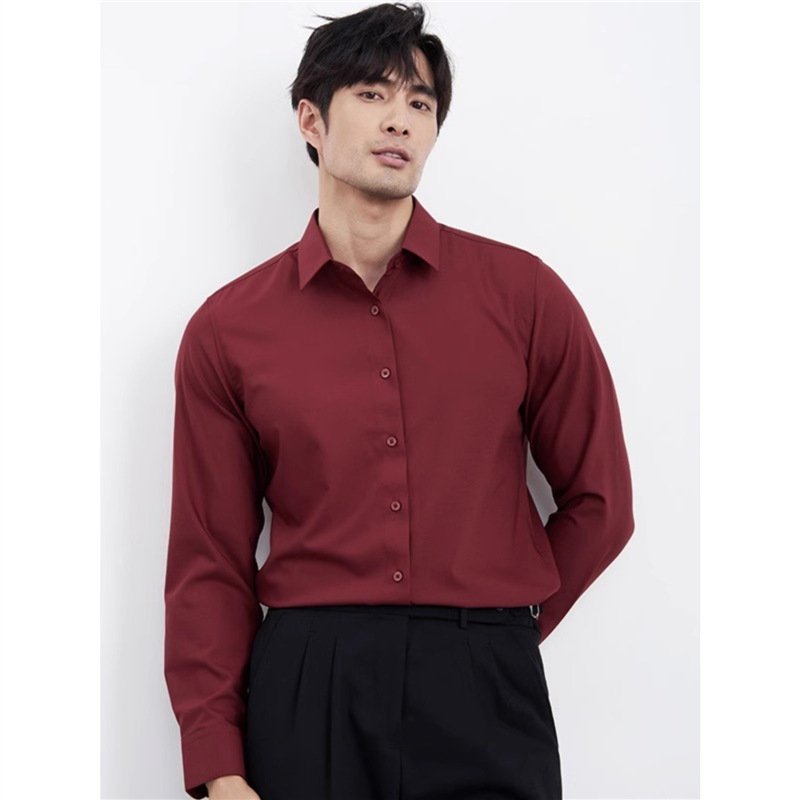 O1CN01VfGgOS1pYt3Z3Ymzm_2216010525373-0-cib.jpg Lightly Mature Business Wine Red Shirt Men