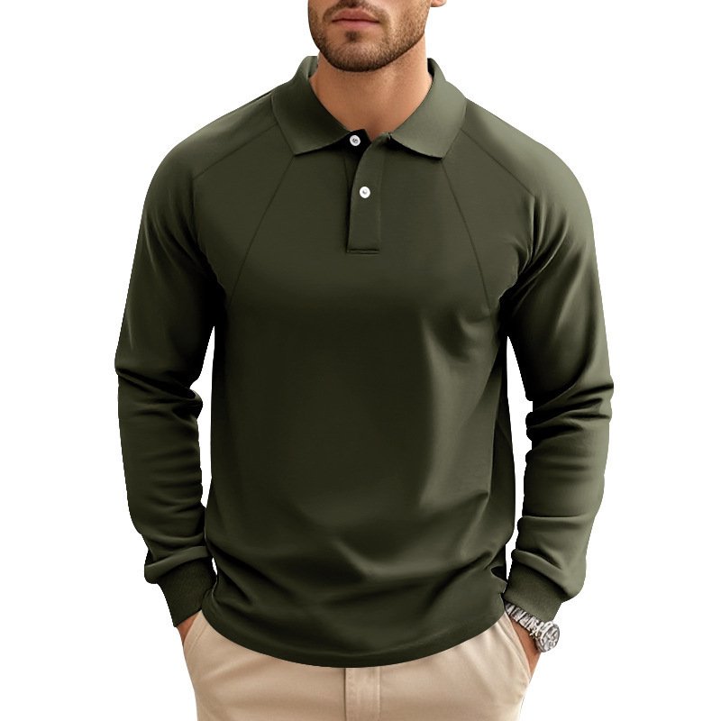 1de2c3e5-9578-475b-b1b8-1966534d21f3.jpg Spring And Autumn Polo Collar Solid Color Casual Bottoming American Polo Shirt Men - Image 5