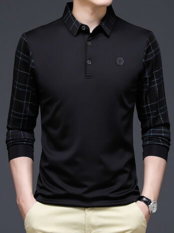 Youth Business Long Sleeve Polo Shirt Men