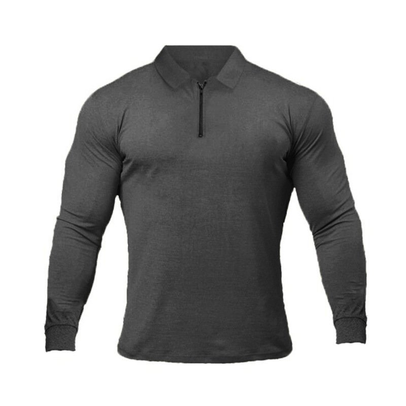 50c6fa1f-8a87-4c54-af22-0fc3dcb2b3c3.jpg Fitness Sports Long-sleeved Polo Shirt Men Fashion Casual - Image 2